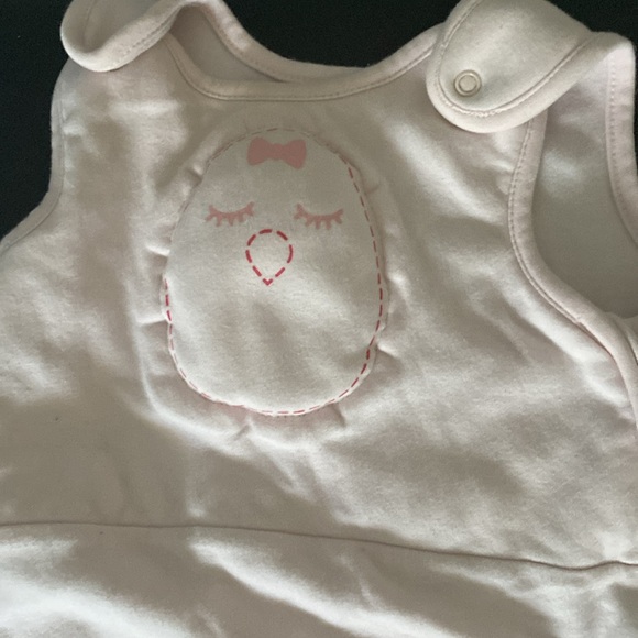 Cozy Pink and White Baby Sleep Sacks - Picture 3 of 3